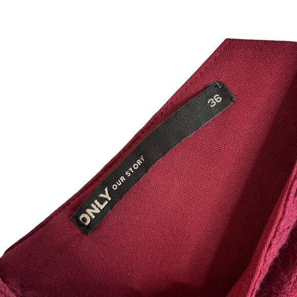 ONLY Our Story Fairy Lace Burgundy Dress - Picture 8 of 9